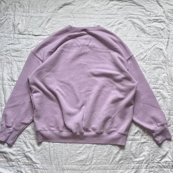 Offline by aerie cloud Fleece oversized crewneck sweatshirt lilac womens XL - Picture 5 of 7